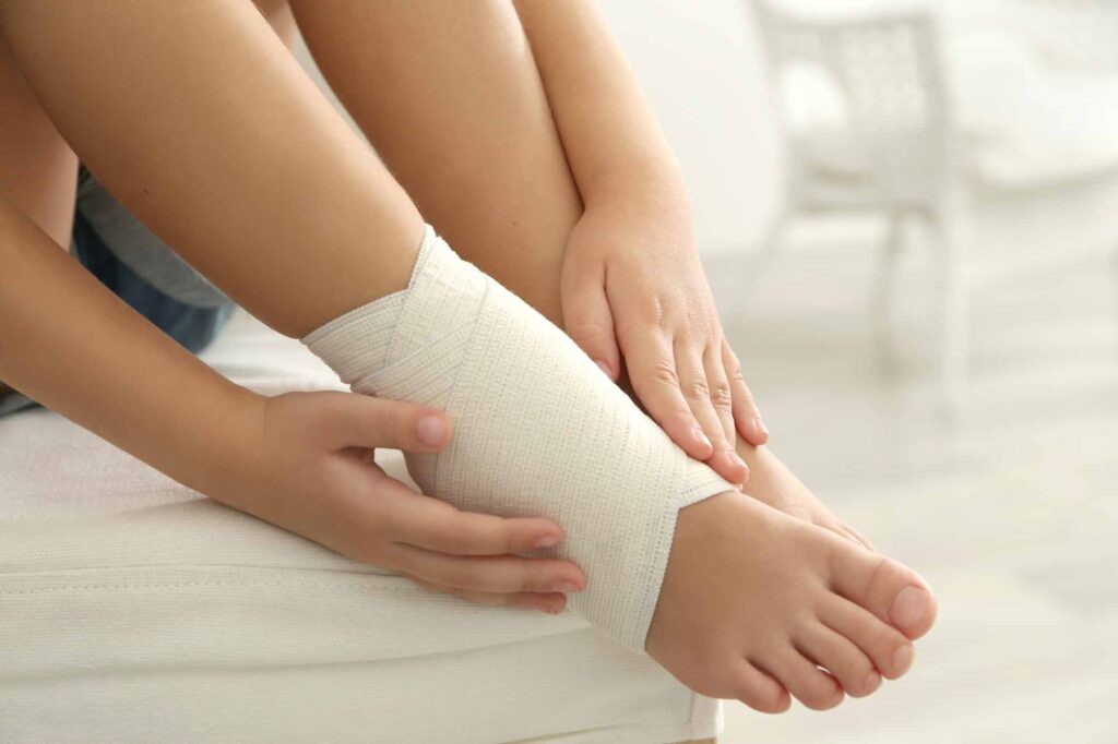 pressure bandage around ankle